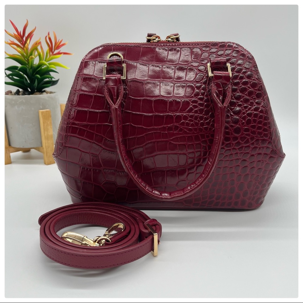 FALCHI NEW YORK Crocodile Embossed Handbag